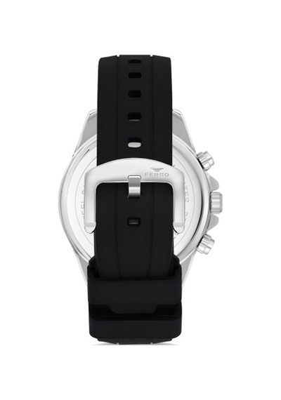Ferro Fm11379dwt-j Quartz Çelik Silikon Siyah 46 Mm Erkek Kol Saati
