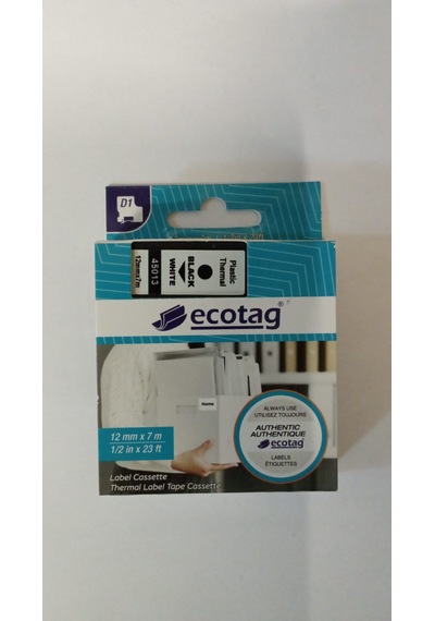 Ecotag Dymo D1 Şerit 45013 12mm 7 Metre Şerit Etiket