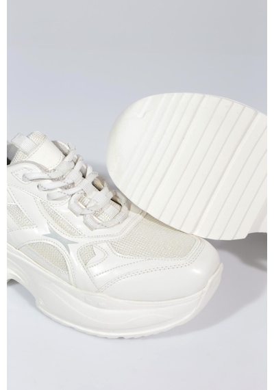 Dgn 71179 Kadin Sneaker Ayakkabi Beyaz