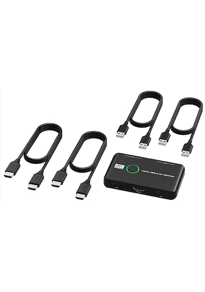 4642 4k Hdmi Kvm Switch 2 Port Usb 2 Pc Tek Kasa Klavye Mouse Kon