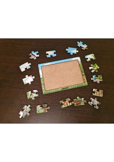 Zebralar 16 Parça Eğitici Öğretici Ahşap Çocuk Puzzle Yapboz Bebek Çocuk Oyuncak