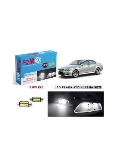 Bmw E60 Led Plaka Aydınlatma Ampul Seti Femex Parlak Beyaz