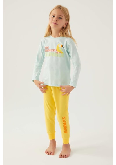Roly Poly 3401 Garson Endless Kız Çocuk Pijama Takımı Pembe