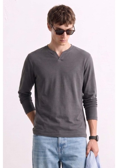 Barrels And Oıl Erkek Uzun Kollu Sweatshirt - Antrasit Antrasit