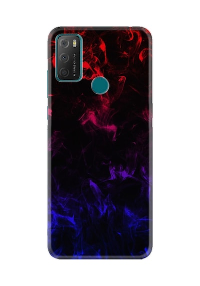 20 E Kılıf Silikon Desen Özel Seri Blue Red Fire 1637