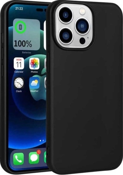 Apple Uyumlu iPhone 14 Pro Max Kılıf Zore Premier Silikon Kapak Siyah