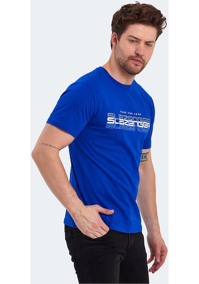 Slazenger PALLU I Erkek  Saks Mavi Tişört