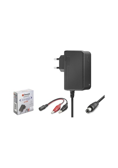 Peace B5056 Akü Şarj Adaptörü 12v 1.2a 14.4w Krokodil Uç Siyah