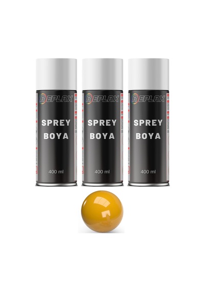 3 Adet Ral 1007 Koyu Nergiz Sarı Sprey Boya 400 Ml.