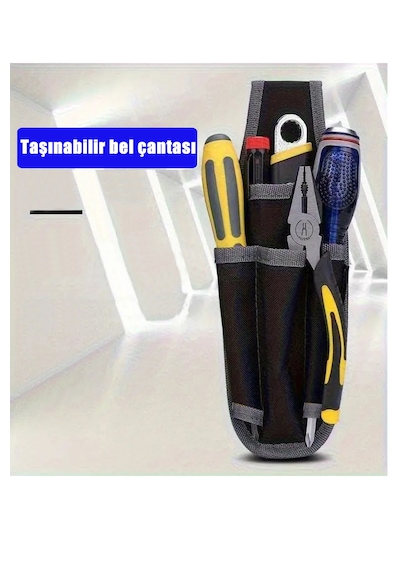 Bel Tipi Hırdavat Alet Çantası Hırdavat Çantası Elektrikçiler Teknisyenler Ustalar İçin Özel Tasarım 27cmx10cm