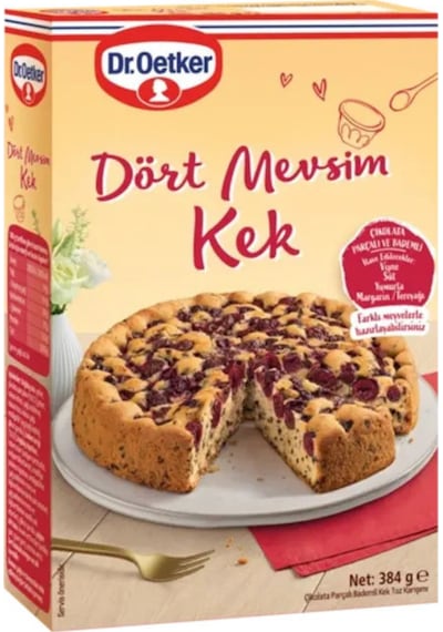 Dr.oetker Dört Mevsim Kek Çikolata Parçalı Bademli 384 G