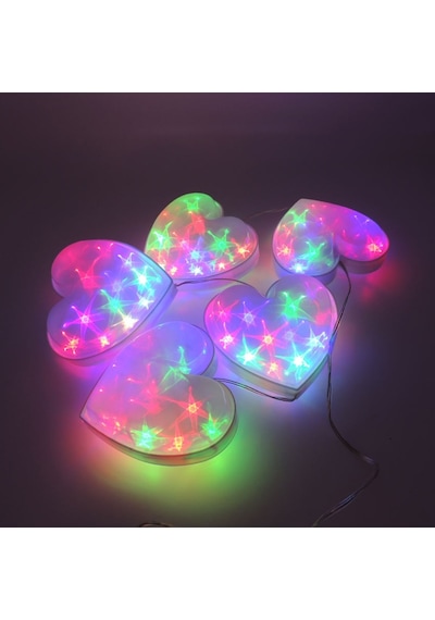 Sunlight Rgb Kalp Sarkıt 5'Li Set Ledli Aydınlatma 2M Animasyonlu