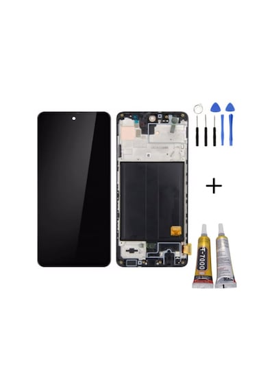 Te Samsung Uyumlu A51 A515f Çıtalı Lcd Ekran + Montaj Kiti