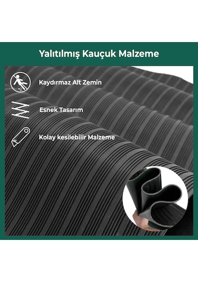 50x100 Cm İzole Halı 2 Mm 1 Kv Elektrik Yalıtkan Paspas İş Güvenliği Pano Önü Halısı 50100