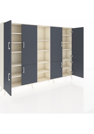 Arges Dolap 14 Raflı 8 Kapaklı 220x30x163 Aytaşı-antrasit/aytaşı Antrasıt/aytası - Aytası Arges Dolap 14 Raflı 8 Kapaklı 220x30x163 Aytaşı-antrasit/aytaşı Antrasıt/aytası - Aytası