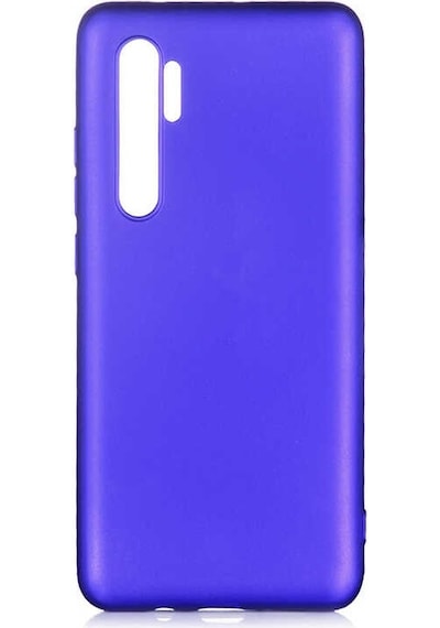 Noktaks - Xiaomi Uyumlu Xiaomi Mi Note 10 Lite - Kılıf Mat Renkli Esnek Premier Silikon Kapak - Saks Mavi