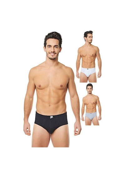 Erkek Karışık Renk 6'lı Paket Pamuklu Penye Külot Karışık