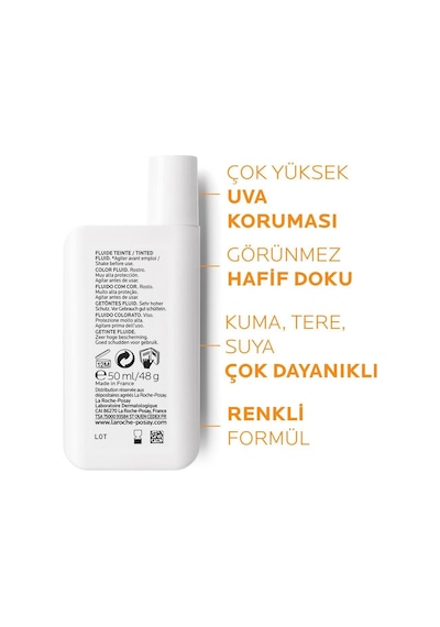 La Roche Posay SPF 50+ Anthelios Shaka Tinted Fluid Renkli Güneş Kremi 50 ML La Roche Posay SPF 50+ Anthelios Shaka Tinted Fluid Renkli Güneş Kremi 50 ML