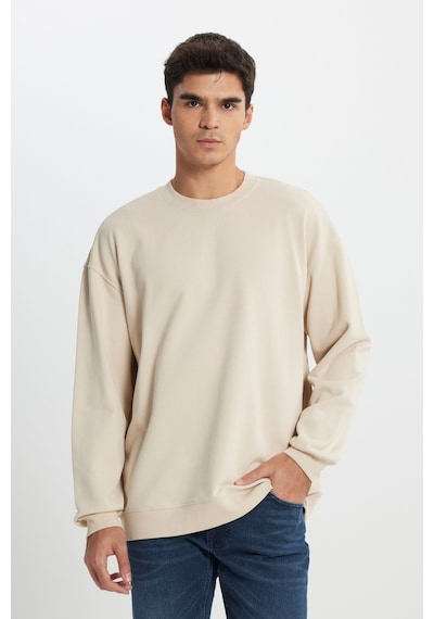 Lee Loose Fit Rahat Kesim Bisiklet Yaka %100 Pamuk Bej Sweatshirt L241744614 Bej