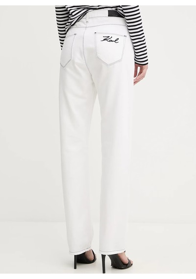 Karl Lagerfeld Beyaz Kadın Denim Pantolon A3w10014