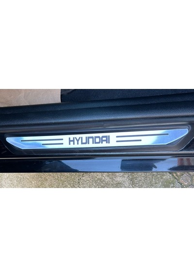 Hyundai Accent Özel Kapı Eşik Yazısı Krom