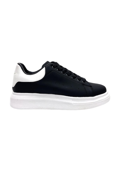 Unisex Yüksek Taban Günlük Spor Sneaker Ayakkabı Siyah-beyaz-siyah - Beyaz Siyah - Beyaz