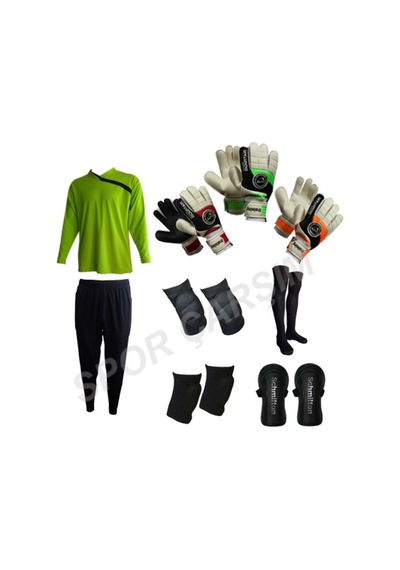 Kaleci Forma,Pantolon,Dizlik,Dirseklik,Çorap,Tekmelik,Eldiven Set (230739095) Yeşil