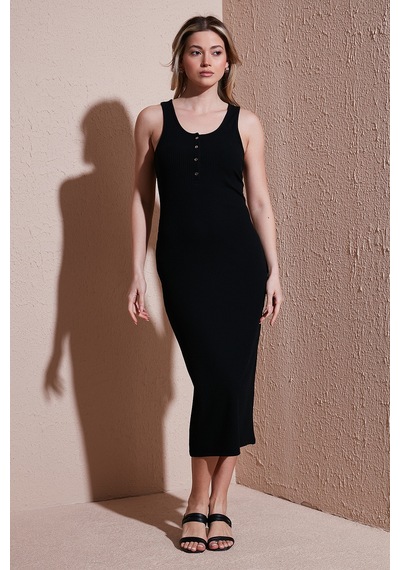 Fashion Friends Bayan Elbise 25y0375k1 Siyah Siyah