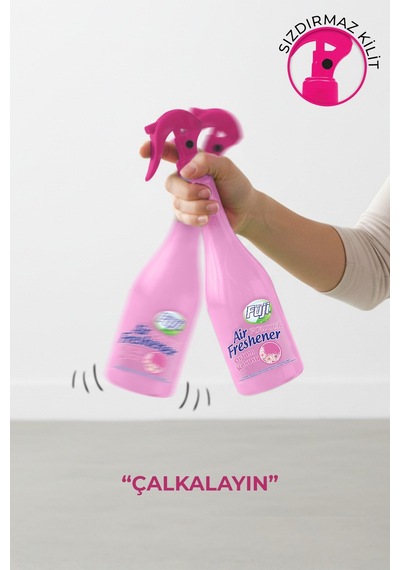 Fuji Pudra Oda Spreyi 400 Ml - 6'lı Eko Paket Air Freshener Neon Pudra Oda Kokusu