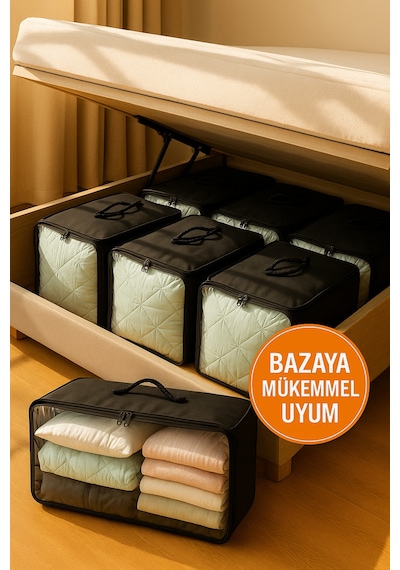 Geniş Hacimli Hurç 42x53x20 Yorgan, Battaniye, Kıyafet Saklama Çantası 1 Adet Diğer