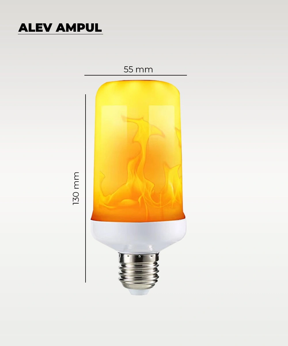 7w Alev Efektli Dekoratif Led Ampul - E27 Duy 1 Adet