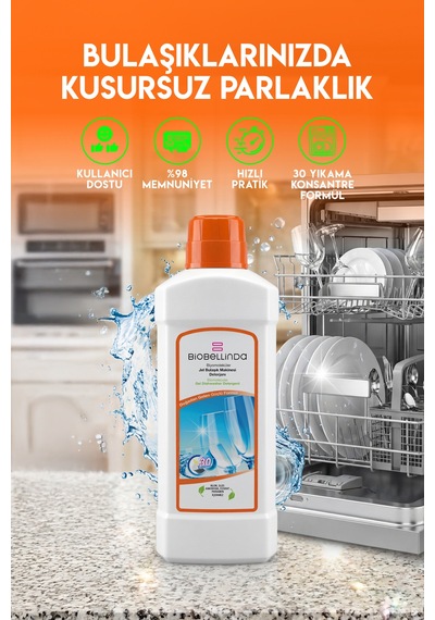 Doğal Biyomoleküler Jel Bulaşık Makinesi Deterjanı 750 Ml