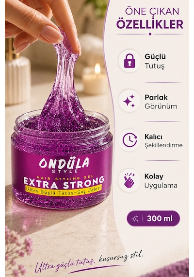 Ondüla Style Şekillendirici Saç Jölesi Extra Strong 300 ML