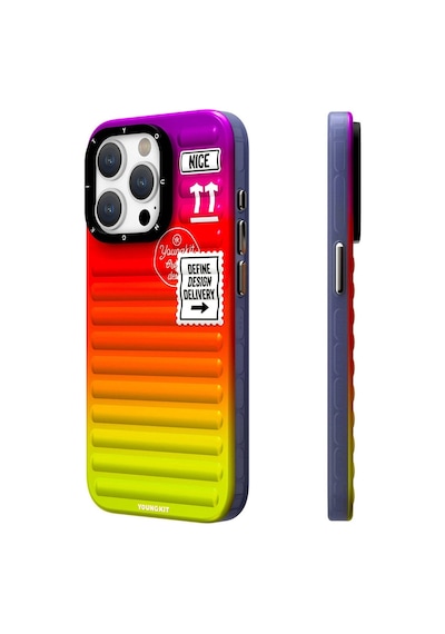 Apple Uyumlu iPhone 15 Pro Kılıf Youngkit The Secret Color Serisi Kapak Mor