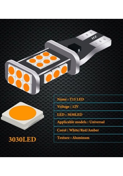 T15 24 Led Universal Turuncu Renk Park Geri Vites Ampulü