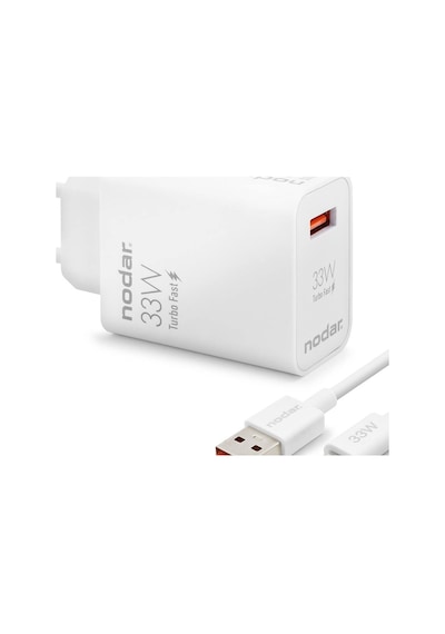 Type-c Hızlı Şarj Seti 33w Usb Adaptörlü 1 M Pvc Kablolu Beyaz Nd1006 Evimdeyokyok