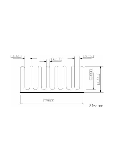 25mmx50mmx10mm Alüminyum Soğutucu Pasif Isı Emici Radyatör Peltier Led Elektronik Devre Entegre Vga