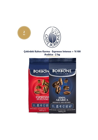 Caffe Borbone Intenso Ve Arabica 2 Kg Çekirdek Kahve - İkili Avantaj Paketi