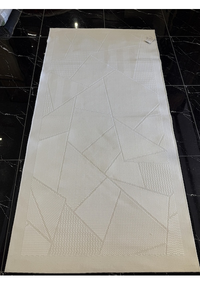 Eko Mono Mno Lux 01 White Hav Toz Vermez Kaymaz Tabanlı Şık Kilim Beyaz