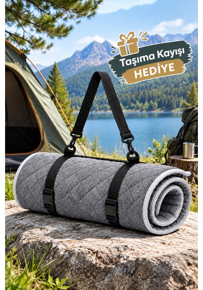 Capsule Yatak Kamp Matı, Katlanır Yatak, Anne Yanı, Karavan Yatağı Antrasit