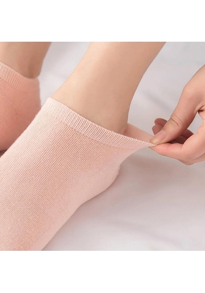 Miss Lana Ladies Socks Kadın Renkli 5 Çift Likralı Pamuklu Penye Patik Çorap Çok Renkli
