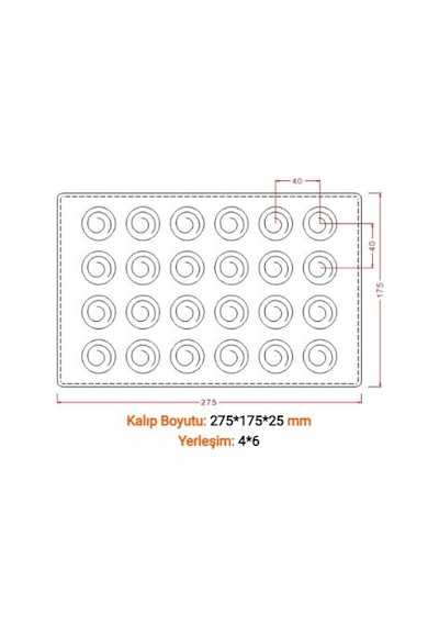 Hobs Pasta Madlen Kod 32 Çikolata Kalıbı Diğer