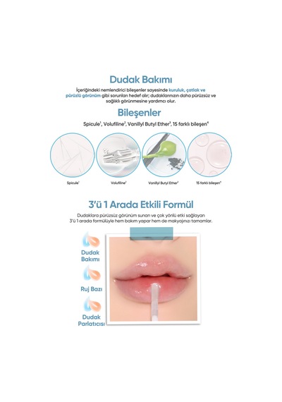 Dolgunlaştırıcı Etkili Dudak Bakım Esansı Plumping Lip Essence No.2 Cool No.2 Cool