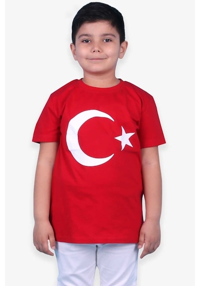 Alkano Kırmızı Ay Yıldızlı Çocuk KIrmızı