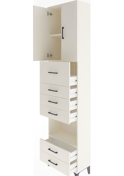 Arges Dolap 3 Raflı 6 Çekmeceli 2 Kapaklı 60x30x243 Aytaşı-ay... Aytaşı