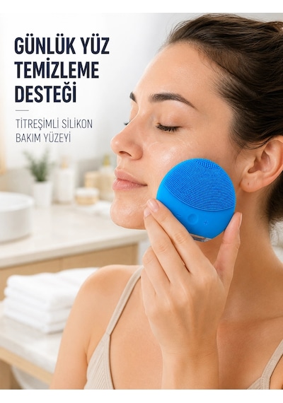 Şarjlı Yüz Temizleme Cihazı Yumuşak Silikon Titreşimli Cilt Bakım Fırçası