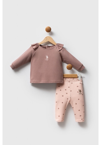 U.S. Polo Assn. Kız Bebek Kahverengi Takım Kahverengi
