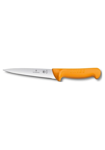 Victorinox 5.8412.18 18cm Swibo Eğik Kenar Doğrama Bıçağı Siyah