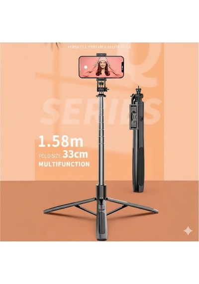 Xiaomi 14t Pro Uyumlu Snapshot Magic Q05 Selfie Çubuğu, Üç Ayak Standı, Uzatılabilir Monopod