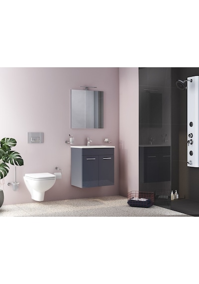 VitrA Ardea Banyo Dolabı Seti 60 Cm 67072 Antrasit - Gri